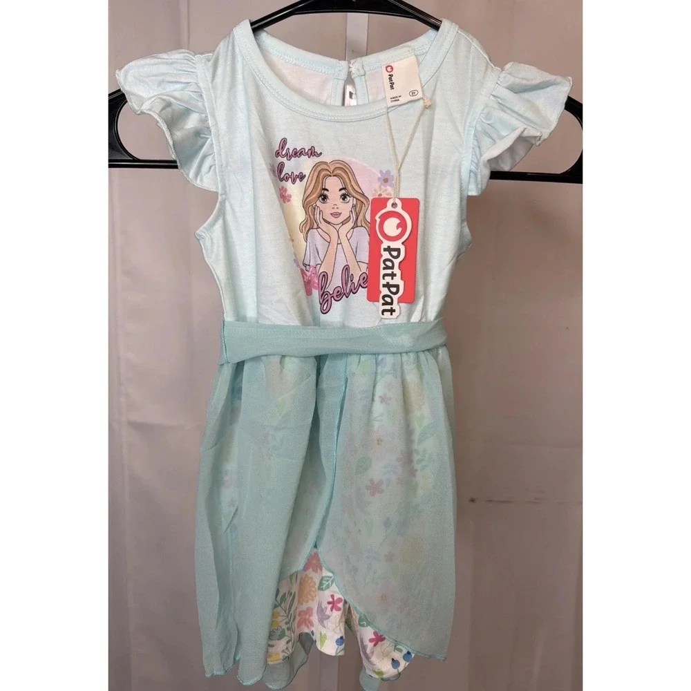 PatPat Toddler Graphic Tulle Skort Dress Size 3 Years